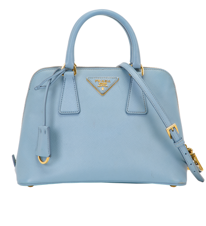 Small Promenade Tote, &pound;895, Handbags, Blue, Leather, Front view